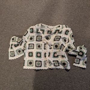 Francescas Crochet Granny Square Cardigan — XL